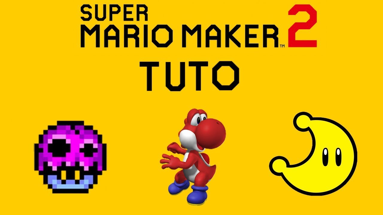 super mario maker 2 TUTO : comment obtenir le yoshi de feu, le champignon pourri et le mode nuit