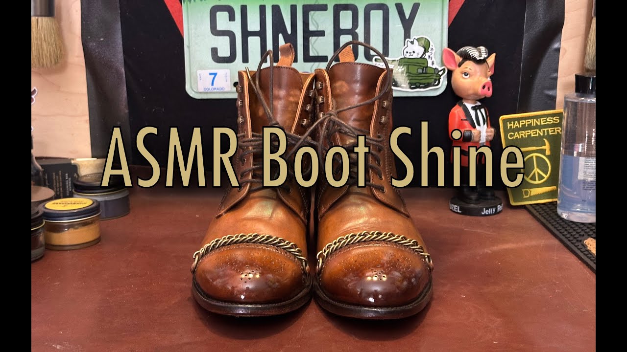 Mesmerizing Shoe Shine ASMR | Relaxing Sounds of Leather & Polish