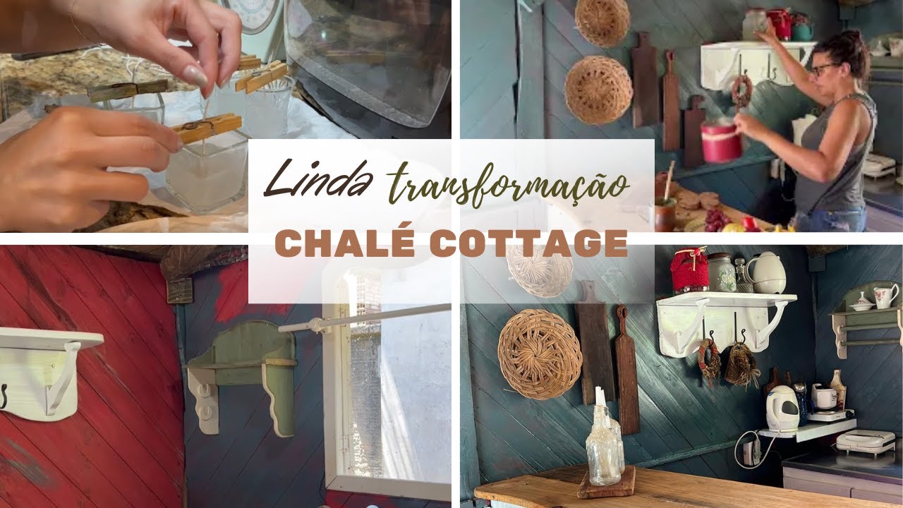 LINDAS transformações no CHALE farmhouse cottage da praia; Furniture, Dining room ideas