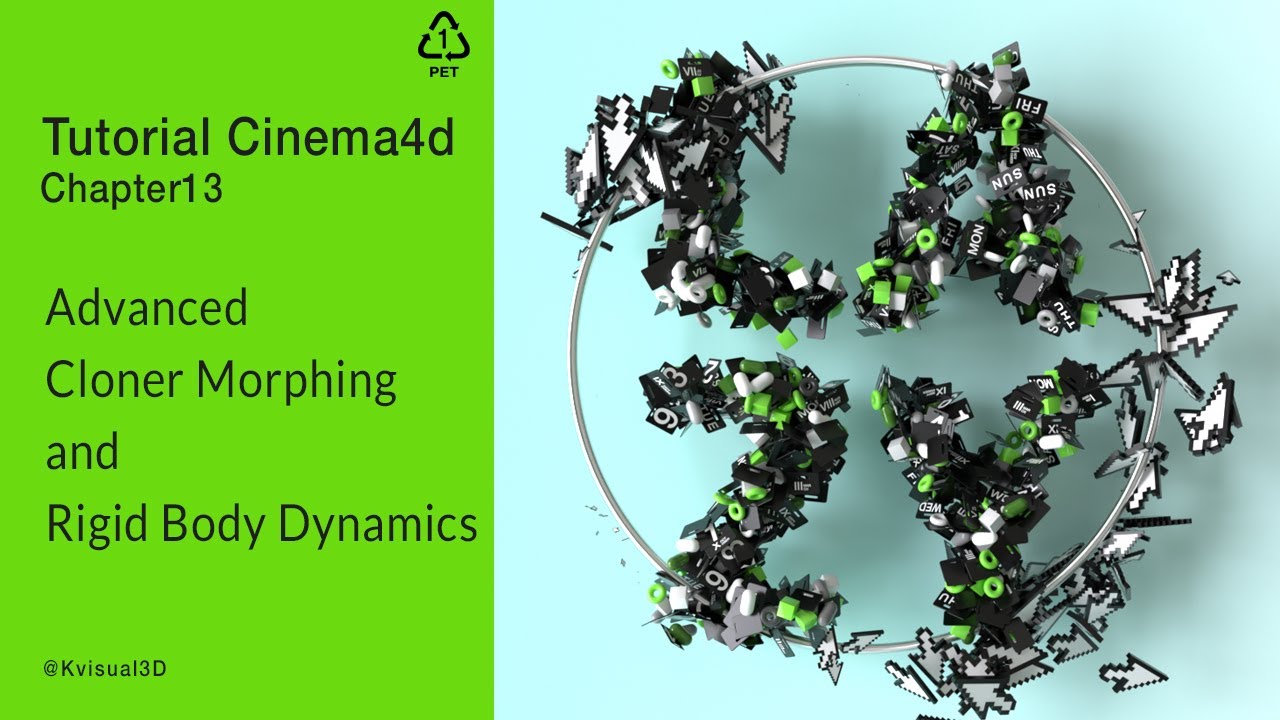Tutorial Cinema4d - Chapter 13 -  Cloner Morphing and RigidBody