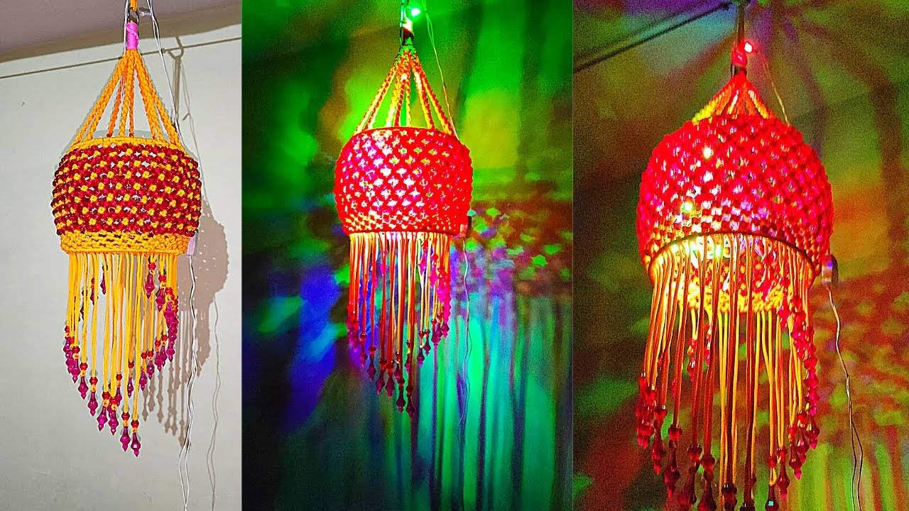 Macrame akash kandil • Macrame jhumar • New Design Diwali Special • New Macrame Akash kandil 2025