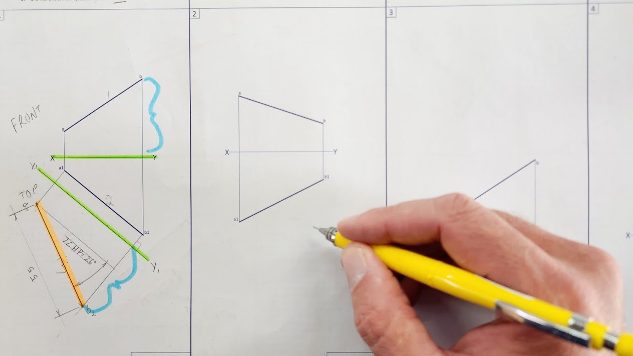 How to determine a TRUE LENGTH and TRUE ANGLE of a line - HSE | Page 9-3 | Grade 10