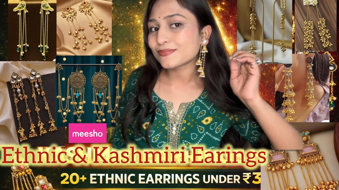 20+ Kashmiri & Ethnic Earrings Under ₹300 | Meesho Jewellery Haul