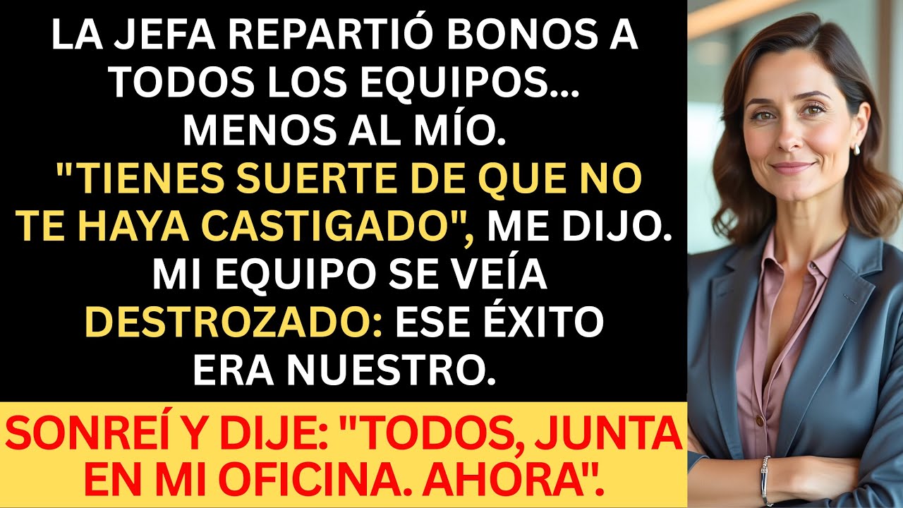 Mi jefa les dio bonos a todos los demás equipos… lo que destapé hizo que todo…