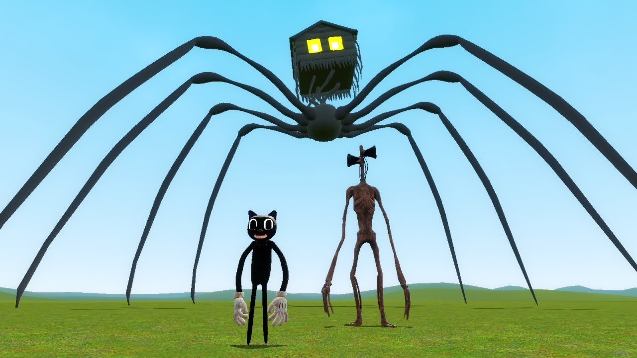 HOUSE HEAD VS SIREN HEAD VS CARTOON CAT!! Garry's Mod Sandbox