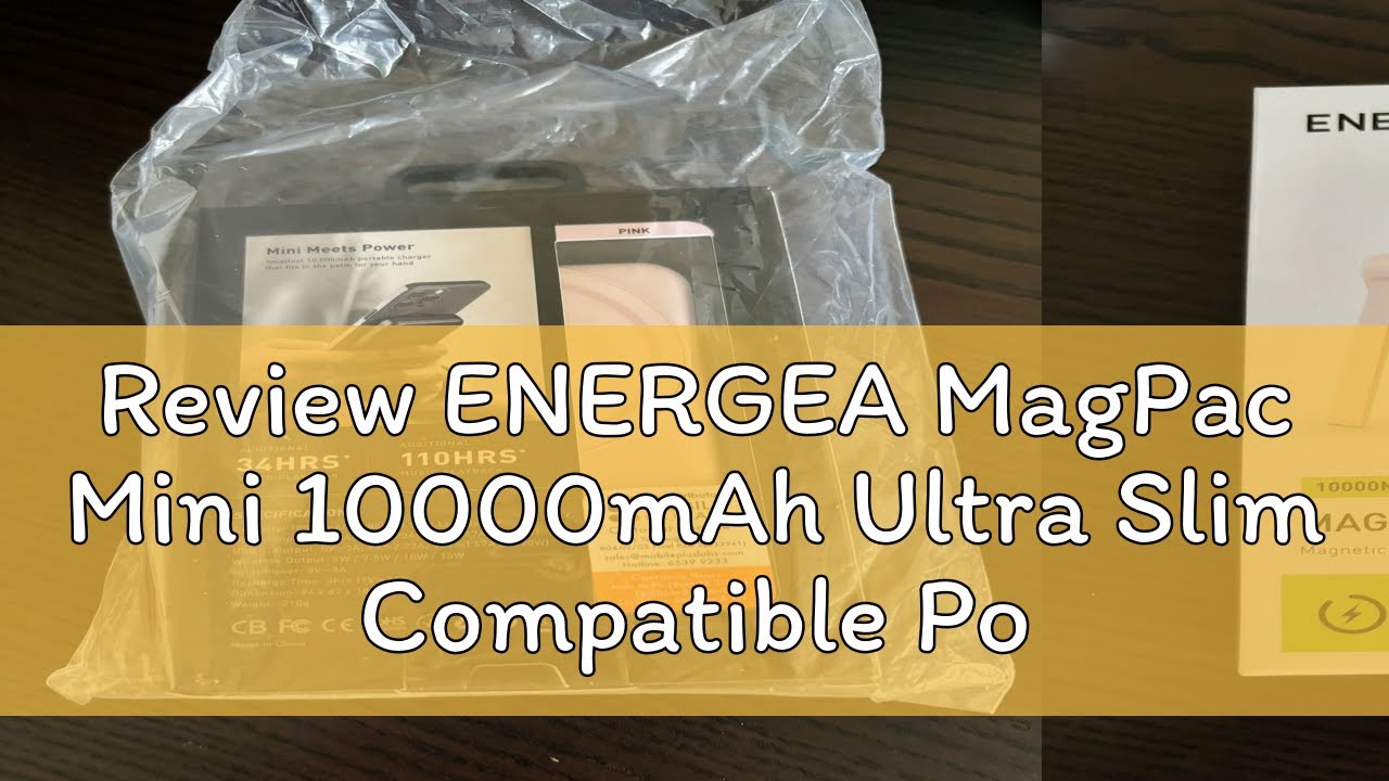 Review ENERGEA MagPac Mini 10000mAh Ultra Slim Compatible Power Bank with Build In Stand