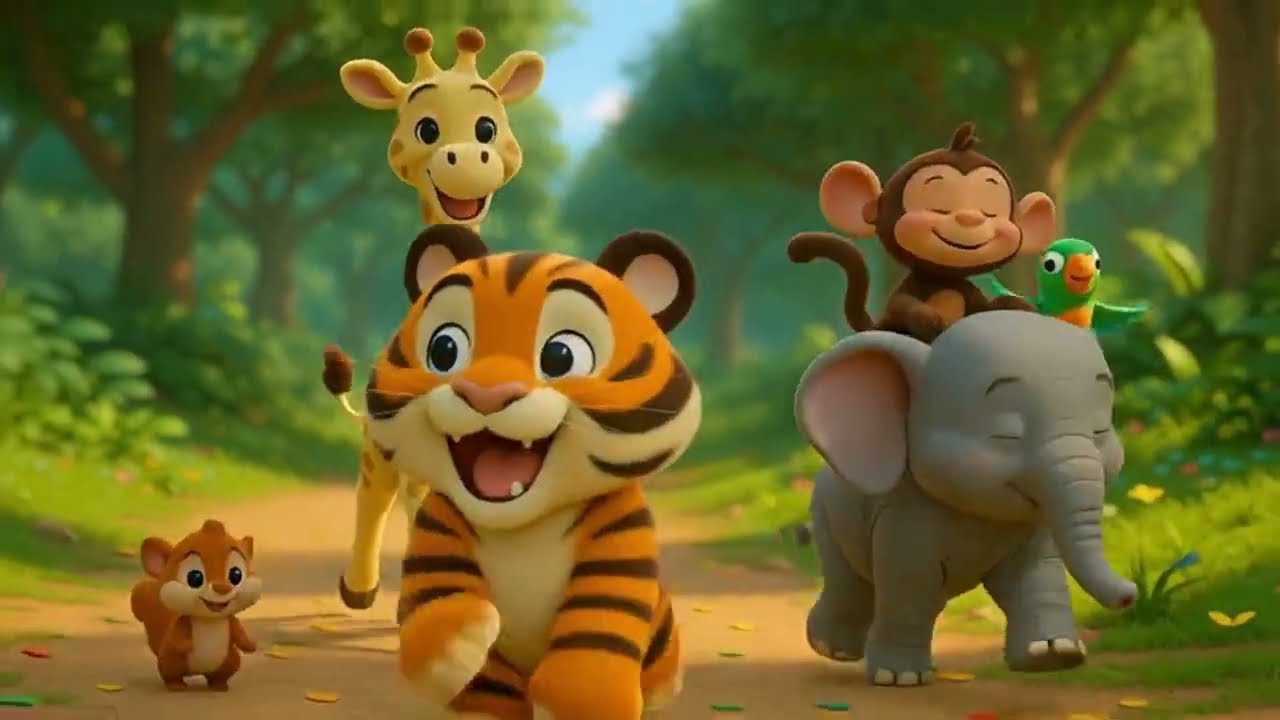 Learn Animals Name | Animal Parade | Fun Learning Songs | Kids Songs | Cartoon video