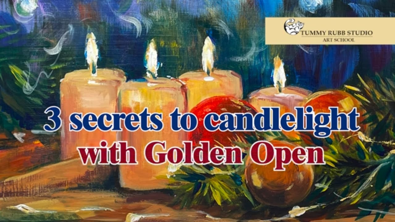 How to paint burning candles with Golden Open acrylics: 3 secrets