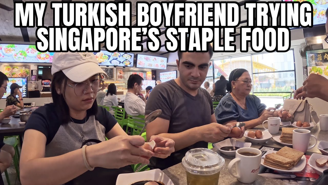 Мой турецкий парень впервые пробует местную сингапурскую еду #turkishandfilipinavlog
