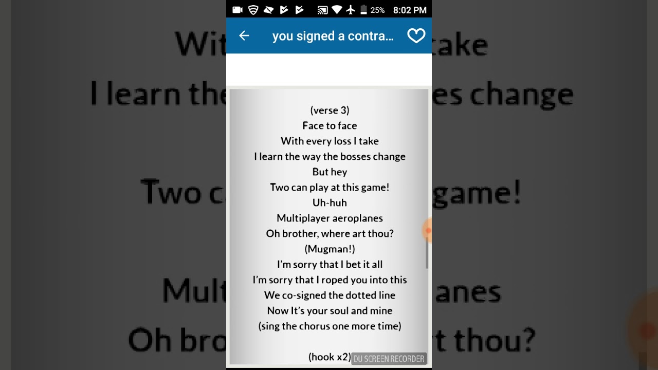 You Signed a Contract! Lyrics