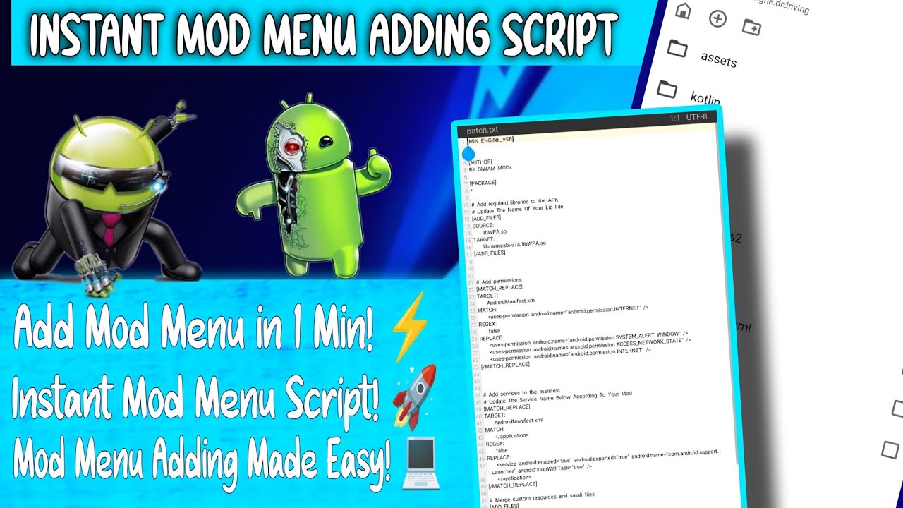 Add a Mod Menu to Any Game in 1 Minute! 🚀🔥  | Mod Menu Tutorial #ModMenu #GameHacks #APKModding