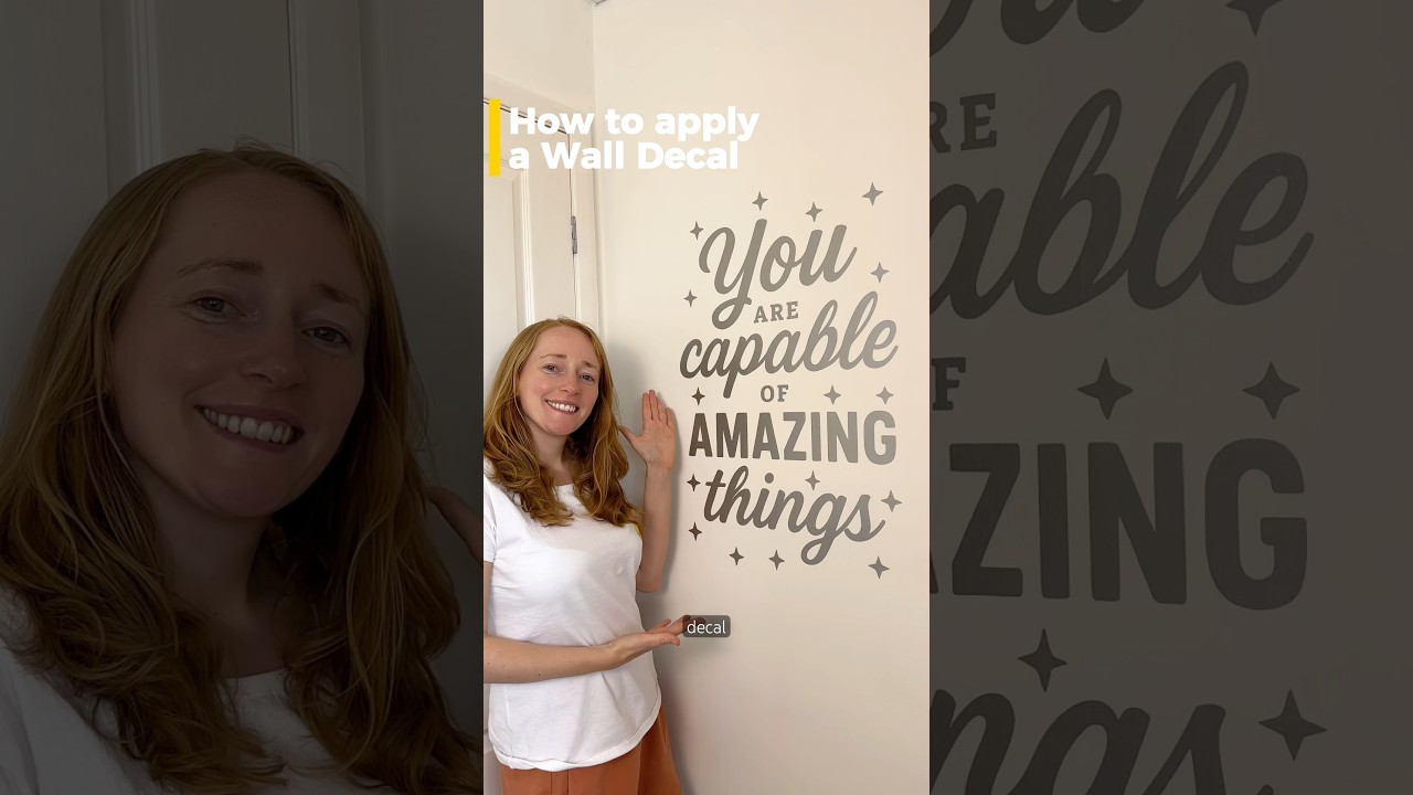 How To Apply A Large Wall Decal #vinyldecaltutorial #cricuttipsandtricks