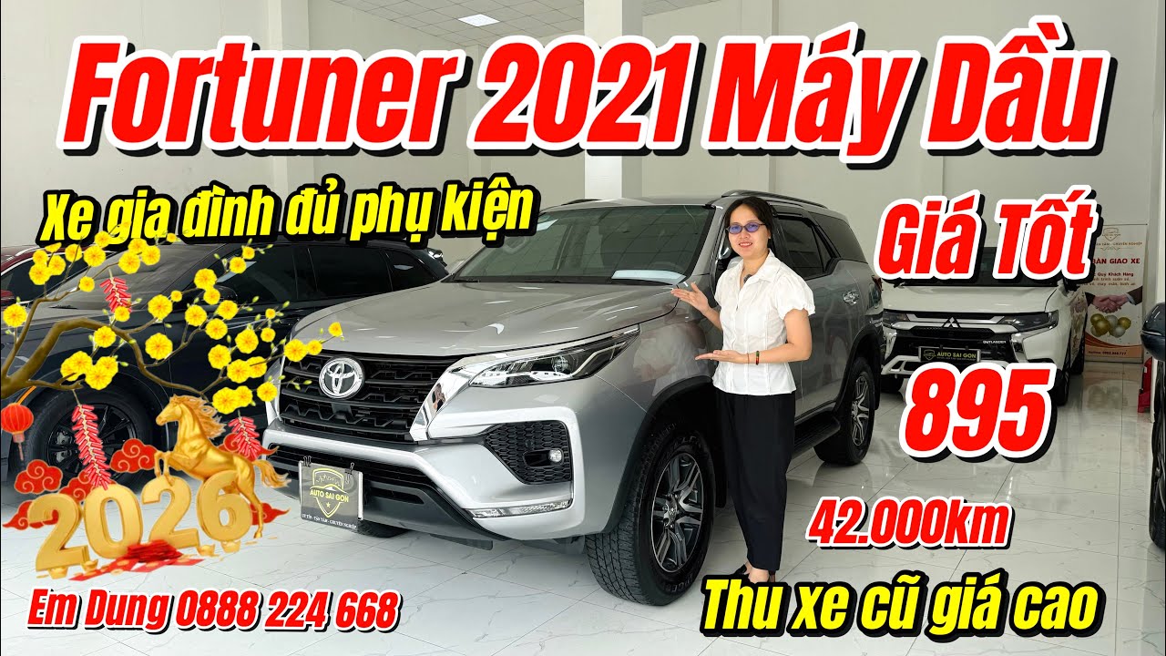 Toyota Fortuner 2021 máy dầu số tự động xe 1 chủ giá tốt đón Tết|Thu mua ô tô cũ Tphcm