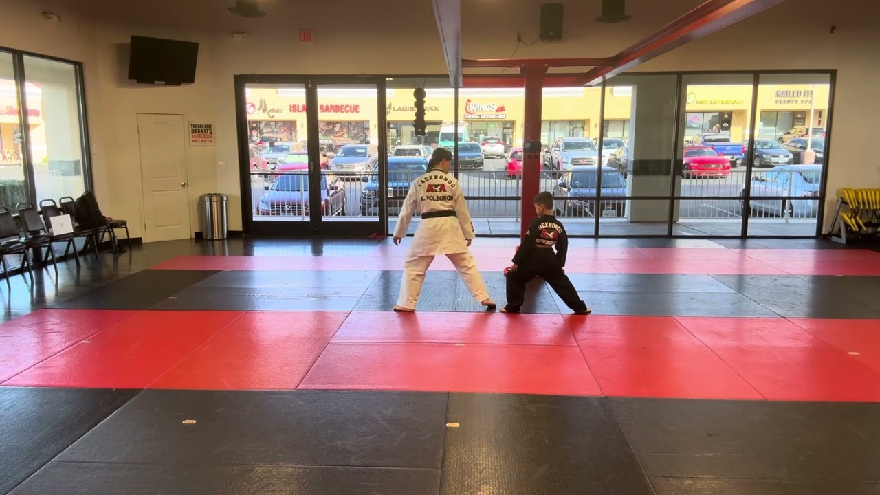 Demonstrating Songahm Sah Jahng Kicks & stances