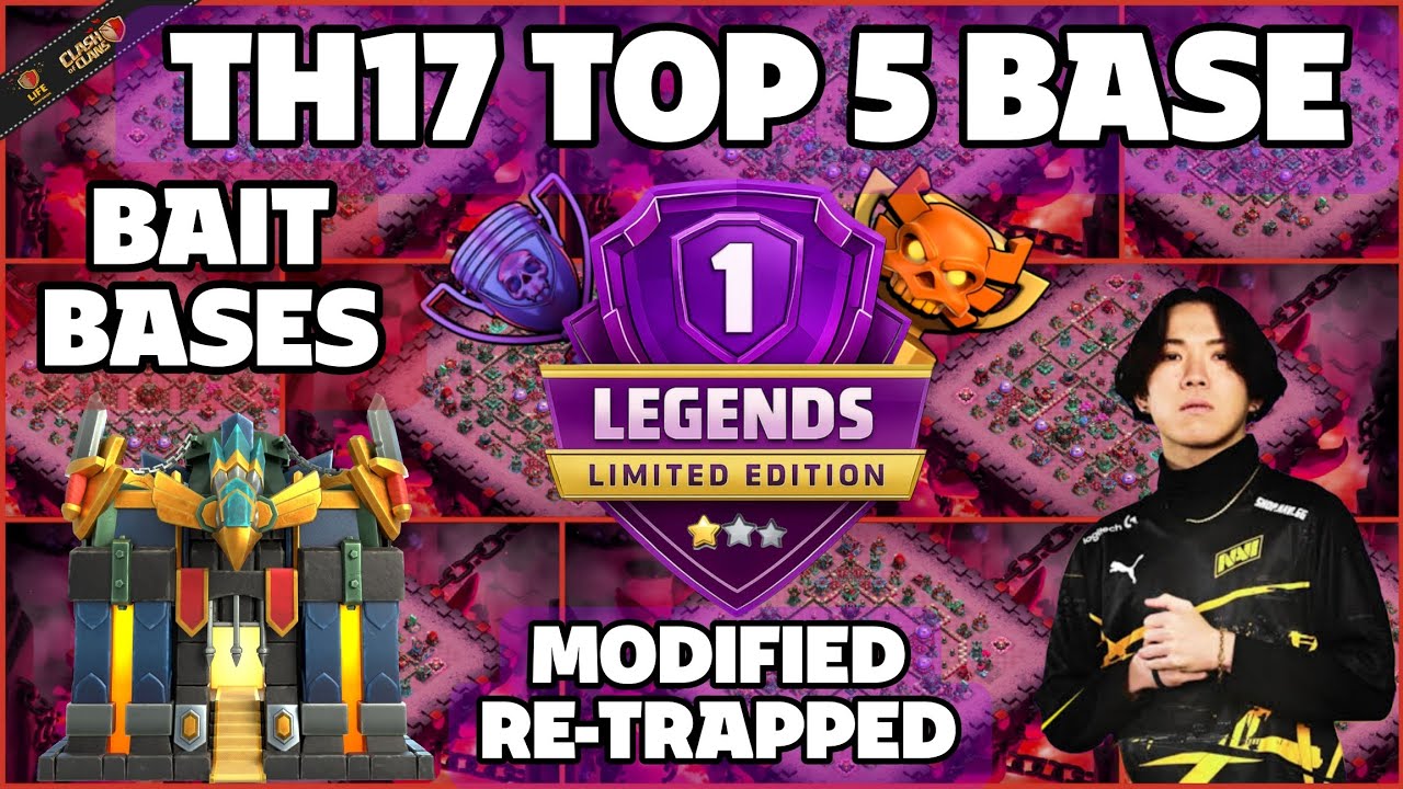 New* TOP 5 Th17 WAR Base With LINKS  Th17 Anti 2 Stars WAR BASE Link | New Best Th17  War Base 2025