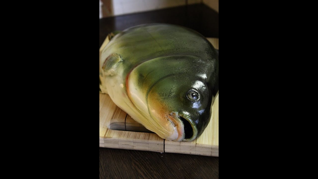 Kricky Cake Decorating: Realistic airbrushed fish cake tutorial 720p