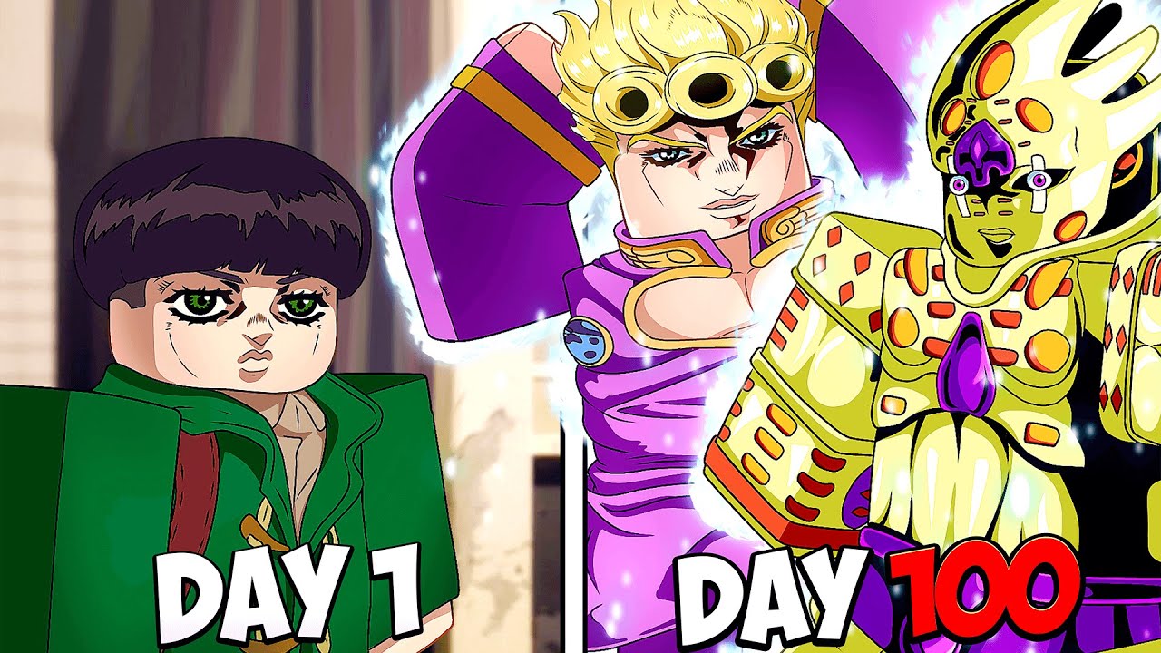 I Survived 100 Days as GIORNO GIOVANNA in YBA (Roblox)