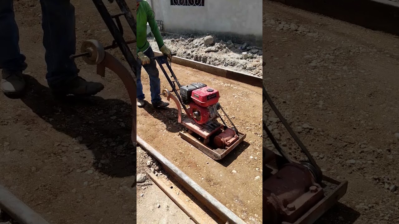 Compactaci&oacute;n con rana o placa compactadora #construction #construccion #civilengineering