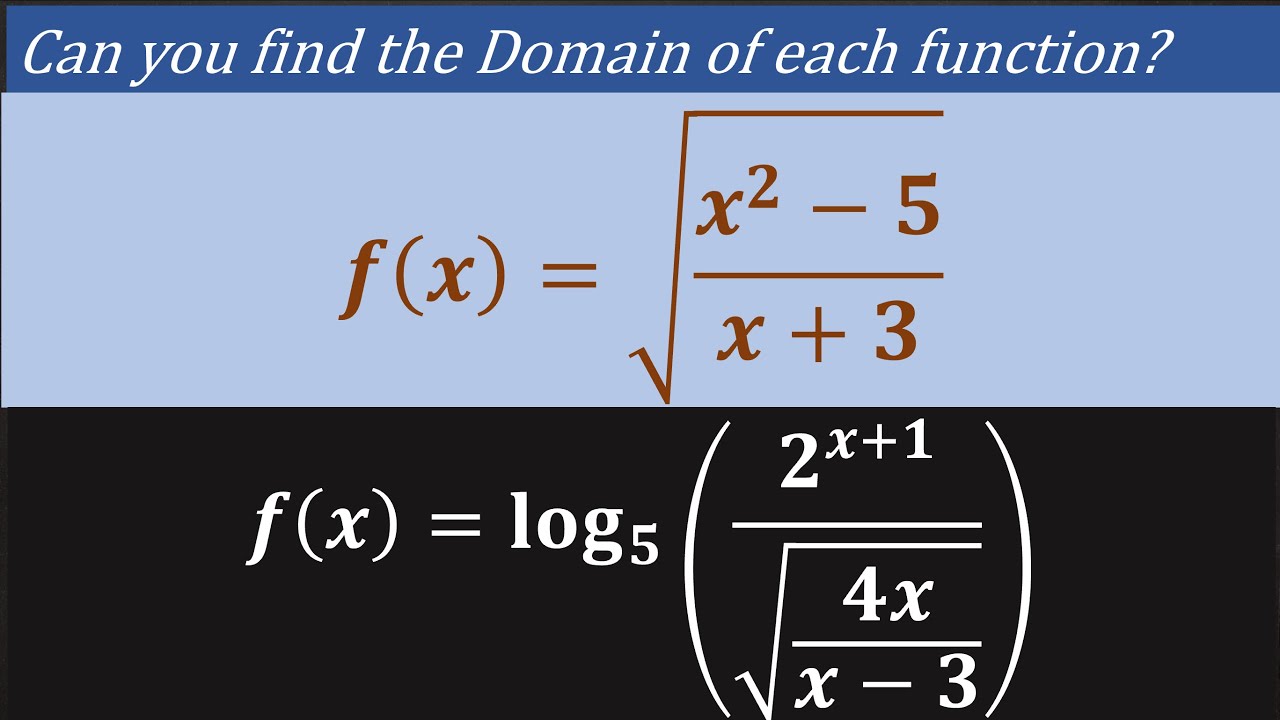 How to Find The Domain of Composite Functions