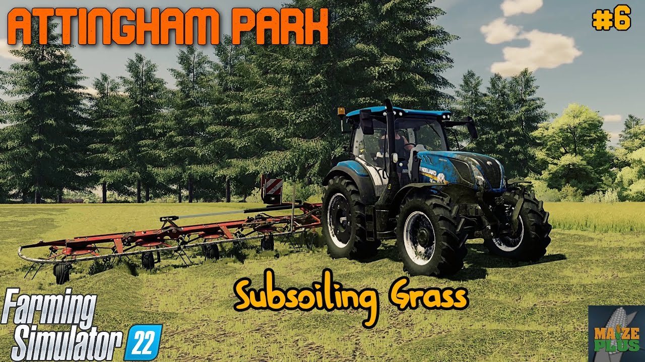 Tedding and Precision Lime | Attingham Park | FS22 | Pumps N' Hose | MaizePlus | Episode 6