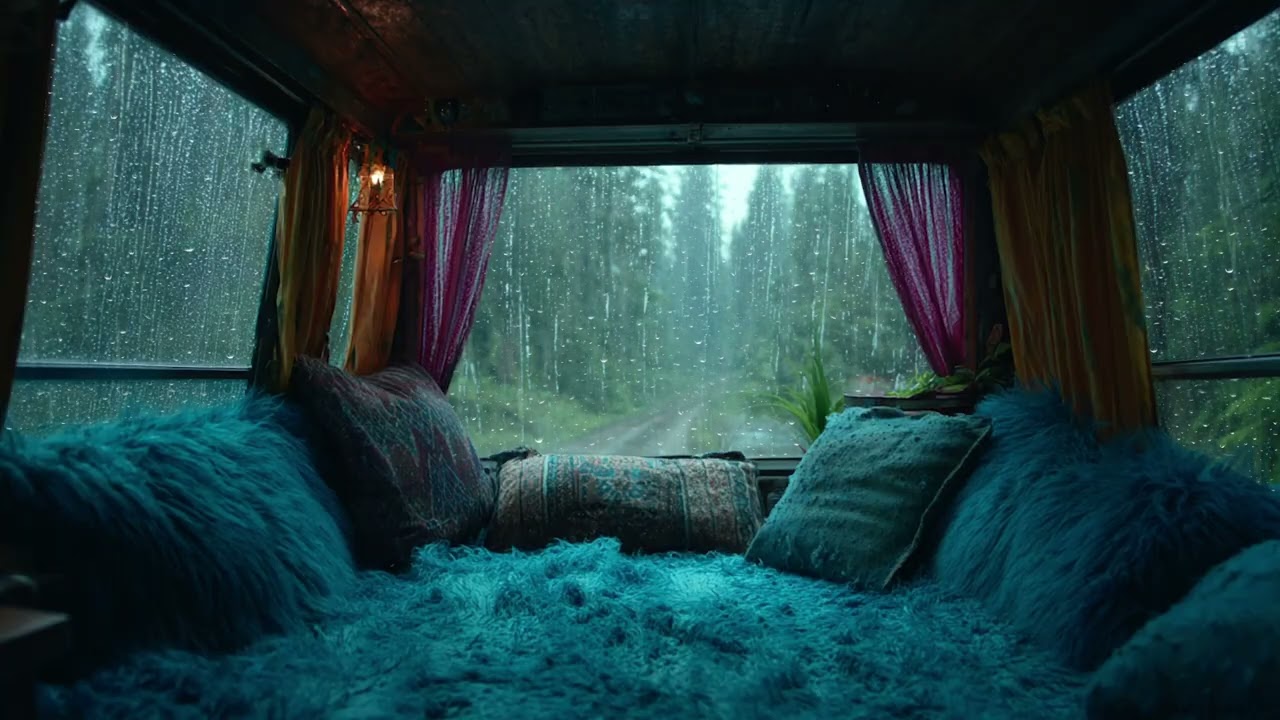 Thunderstorm Inside a Car Cabin – Rain Sounds for Sleep & Focus