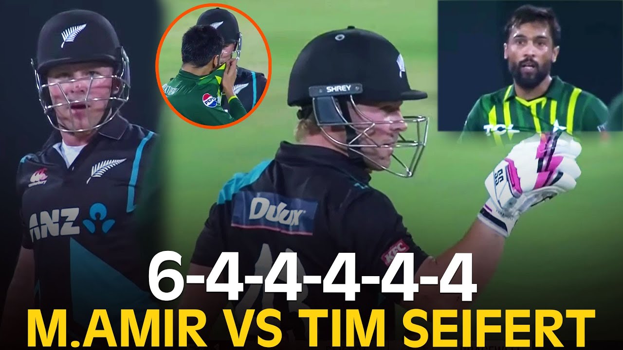 Mohammad Amir vs Tim Seifert | Dangerous Batting Against Mohammad Amir | 5th T20I, 2024 | M3L1K