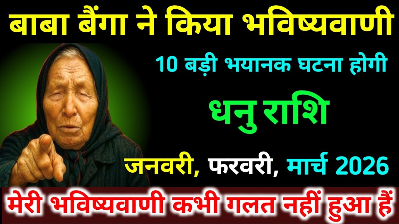 धनु राशि वालों बाबा बैंगा ने 10 बड़ी भयानक घटनाओं का भविष्यवाणी किया 2026 #dhanu_rashi #astrology 