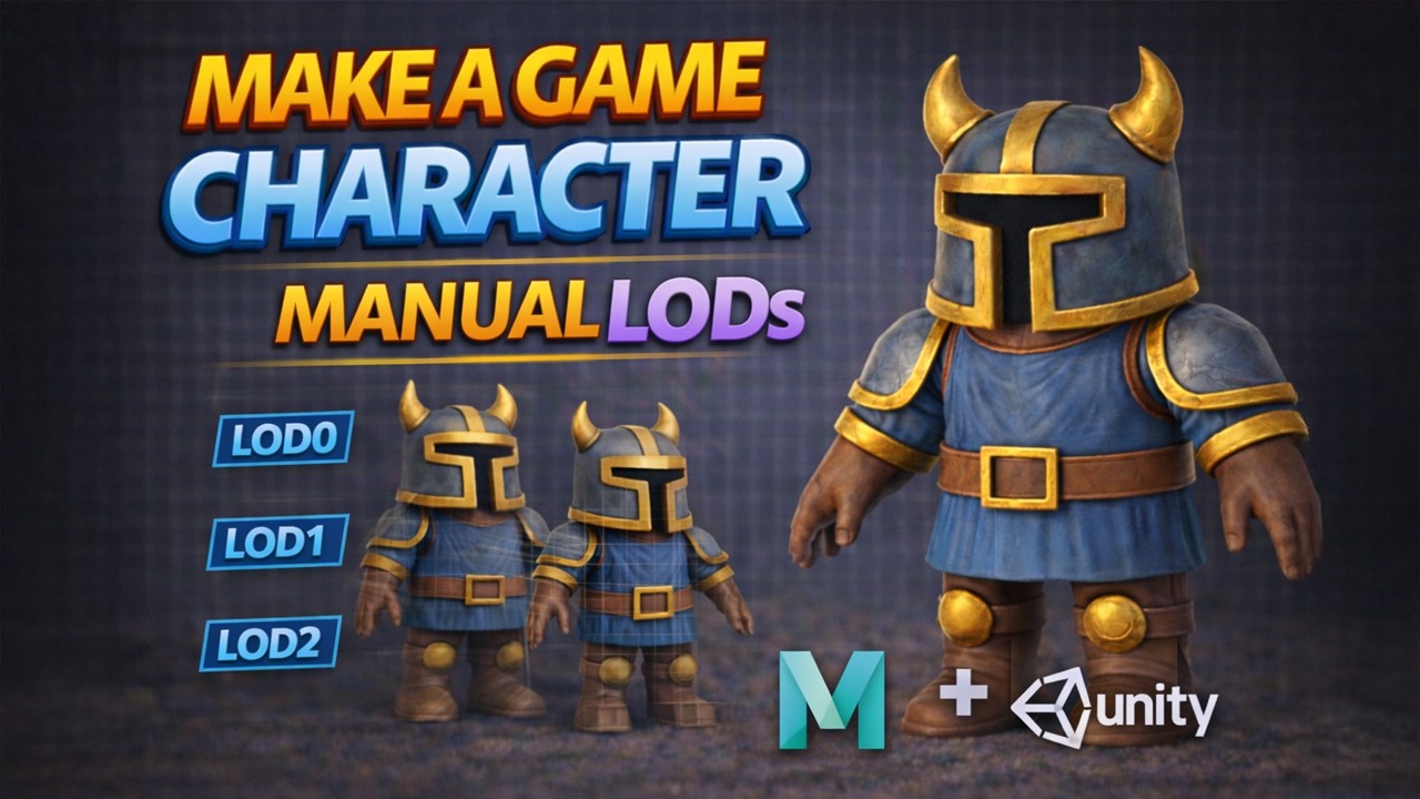 Creating Manual LODs in Maya (And Checking Them in Unity)