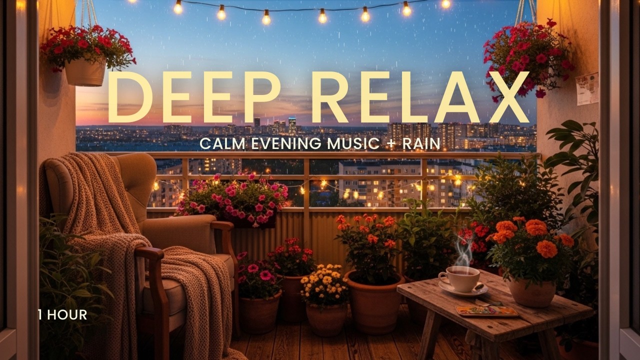 1 Hour Deep Relaxing Music + Rain Sounds | Fall Asleep Fast