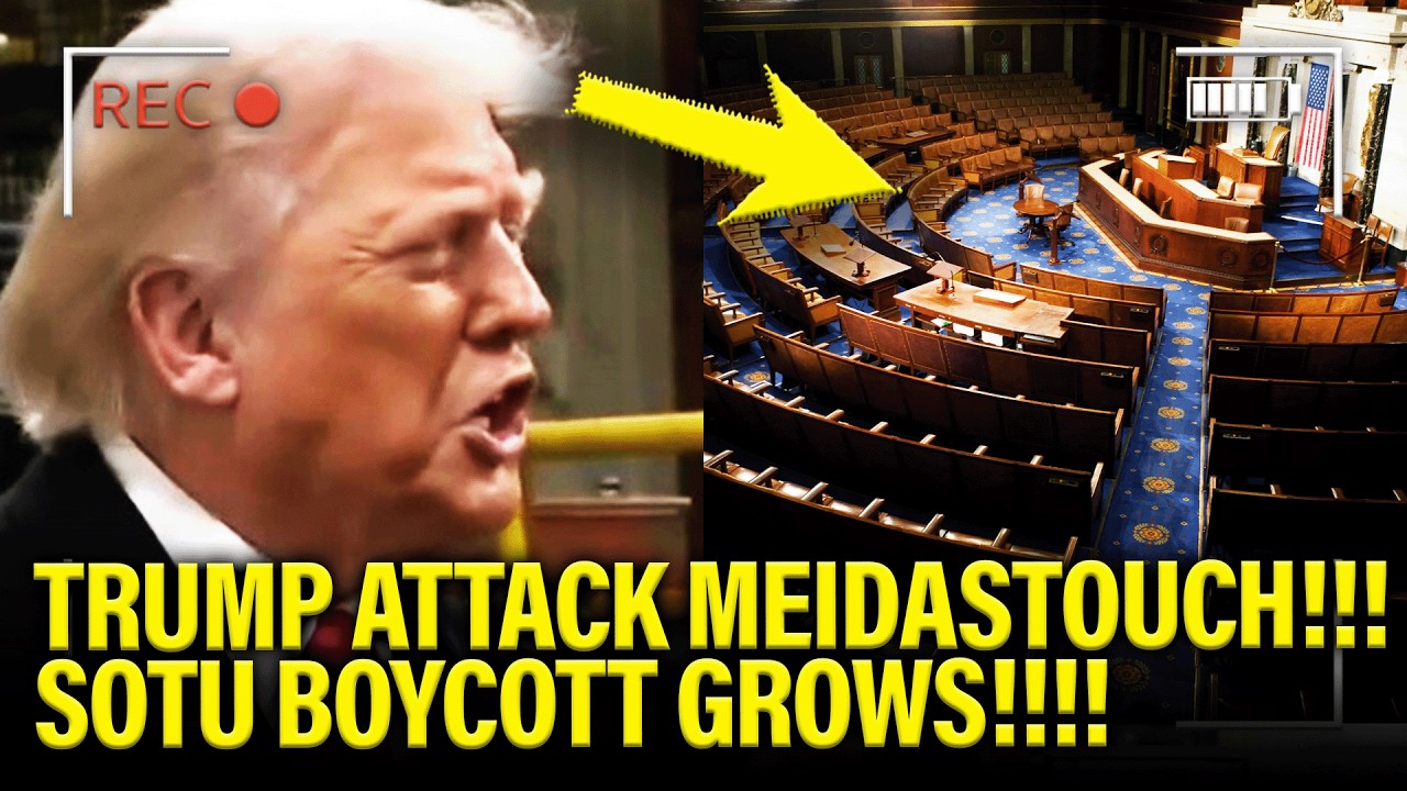 Trump PANICS and ATTACKS MEIDAS for SOTU BOYCOTT!!!