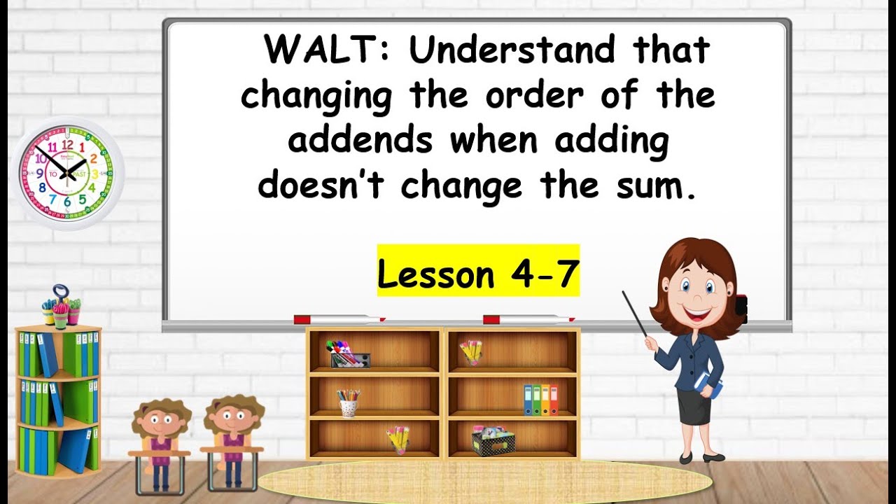 Changing the order of the addends when adding doesn’t change the sum​.