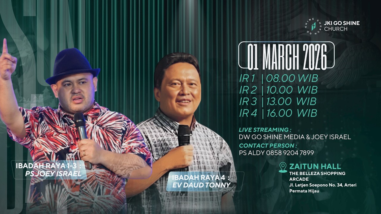SERI 4 - EV DAUD TONNY | IBADAH RAYA MINGGU | 01 MARET 2026 | PKL 16.00 WIB