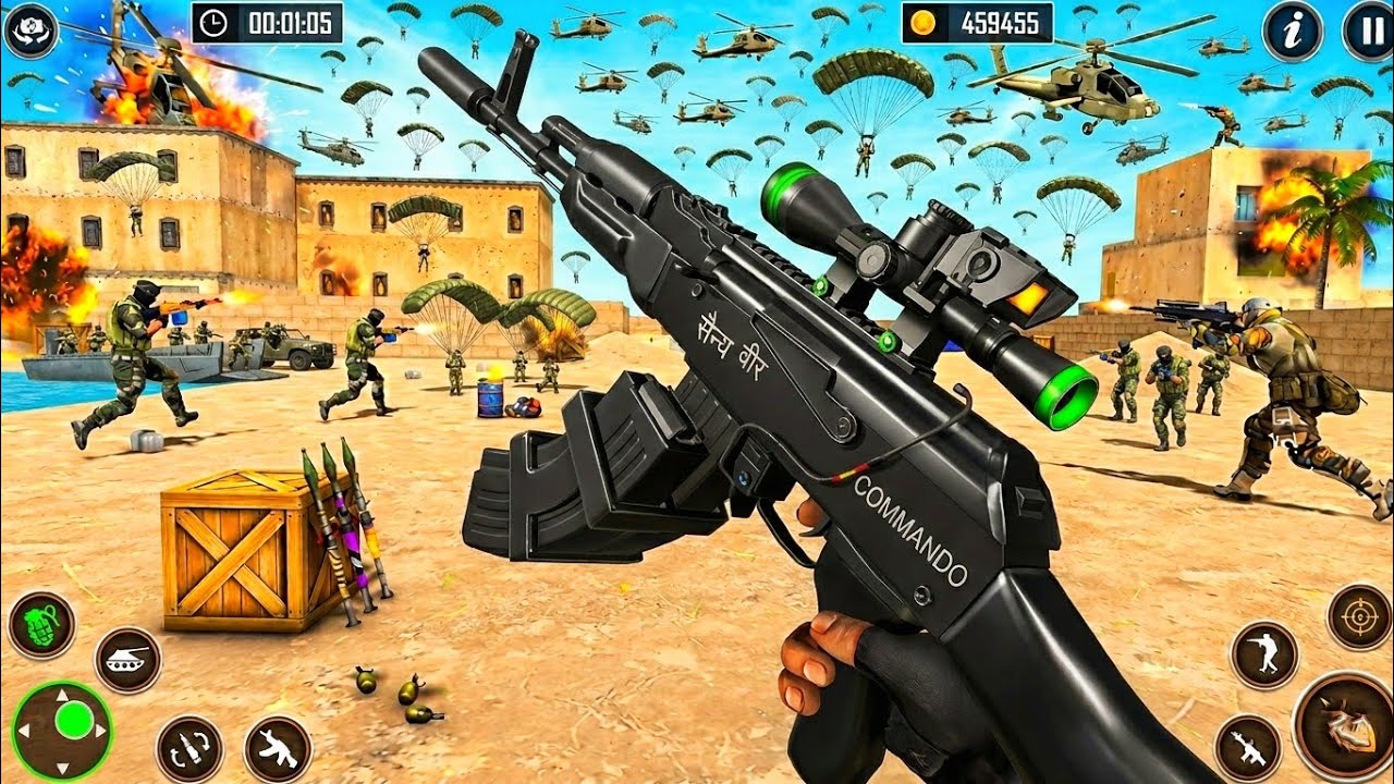 Counter Terrorist Shooting: Modern FPS Shooting Game -  Banduk games: Gun Wala Game Android Gameplay