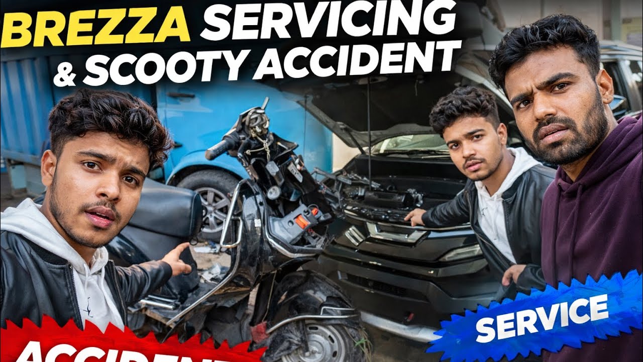 Scooty ki accident aur brezza ki survising ek hee din #viralvideo |Ankit Singh 1180 