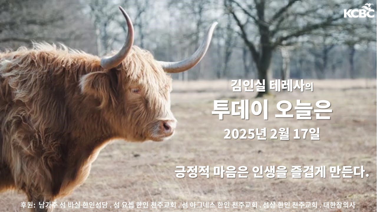 긍정적 마음은 인생을 즐겁게 만든다 / 김인실 테레사의 투데이 오늘은 / 2025년 2월 17일