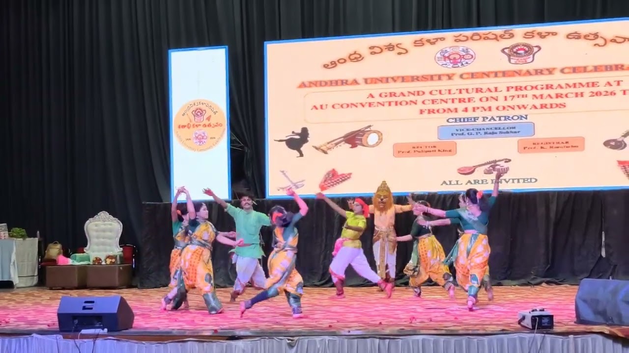 Andhra University centenary celebrations 🥳 #culturaldance #celebrations #andhrauniversity 