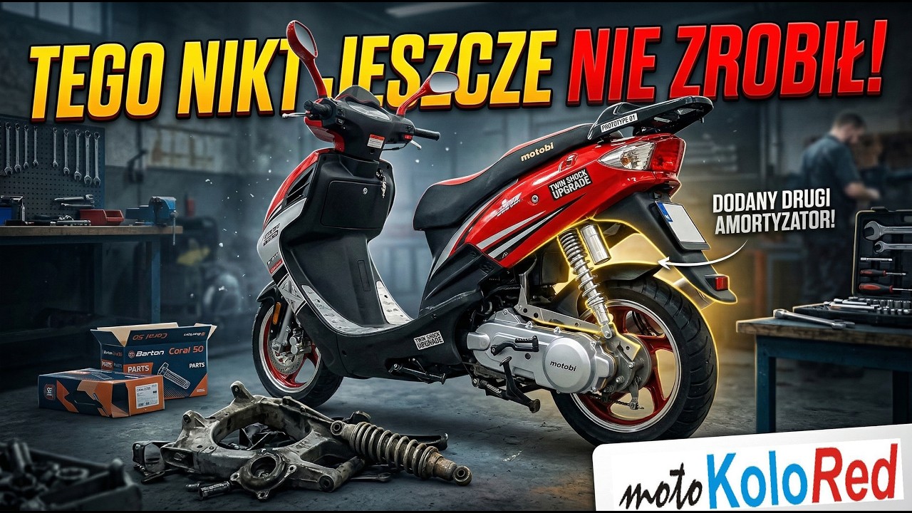 TEGO JESZCZE NIE ZROBIŁ ŻADEN MECHANIK. Modyfikujemy skuter Motobi, aby lepiej się prowadził.
