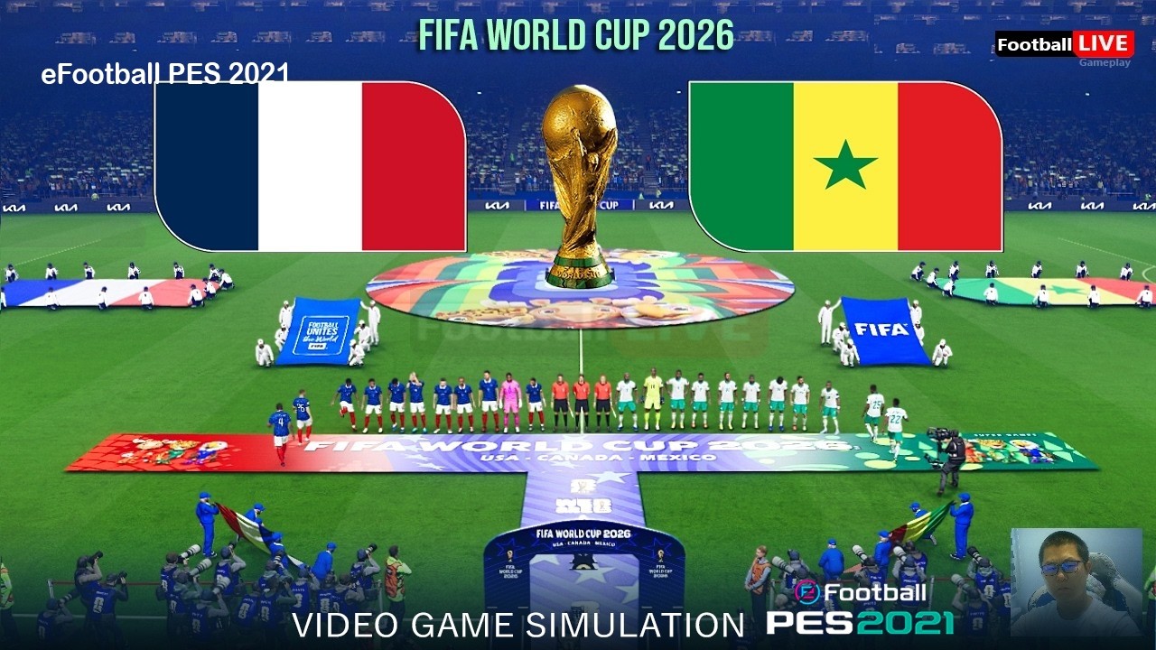 eFootball PES 2021 France vs Senegal - World Cup 2026 | Full Match Simulation Gameplay