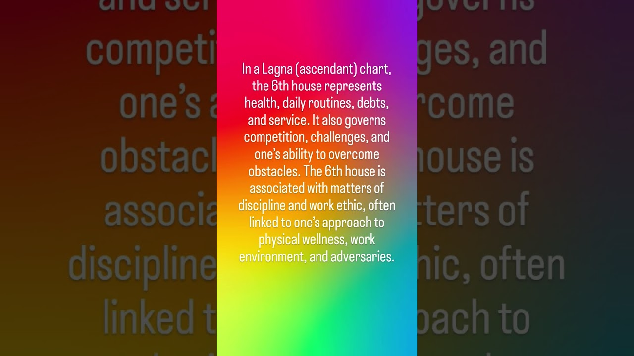 6th house in Lagna Chart?