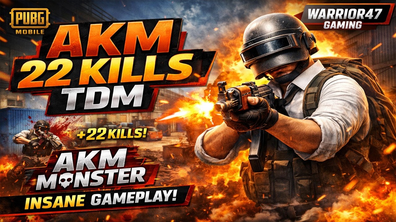 AKM 22 Kills TDM  | PUBG Mobile Insane Gameplay | AKM Monster Gameplay | Warrior47 Gaming
