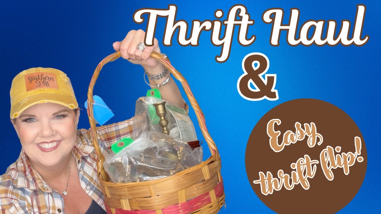 AWESOME Thrift haul + Easy Lamp Thrift Flip ~ Day In The Life  #thrift haul #thriftflip