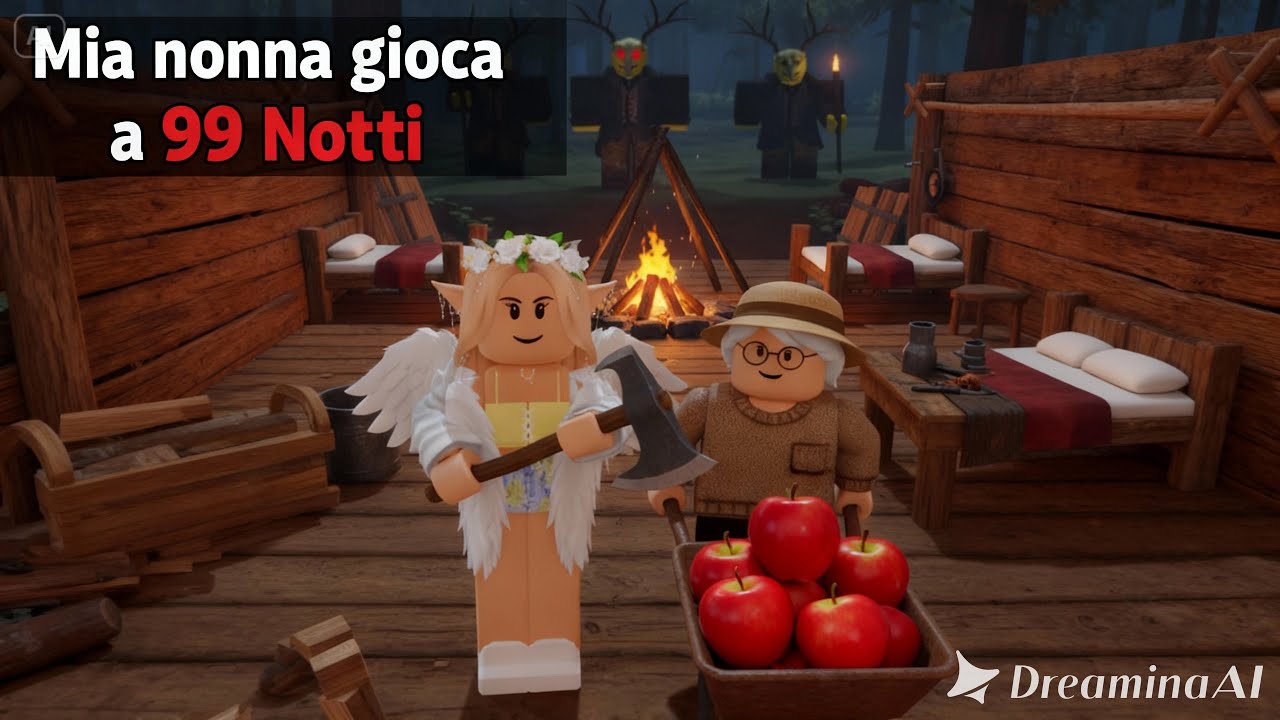 Mia Nonna Gioca con Me a #99notti ! 👵😱 La nostra BASE è IN PERICOLO! #99nightintheforest