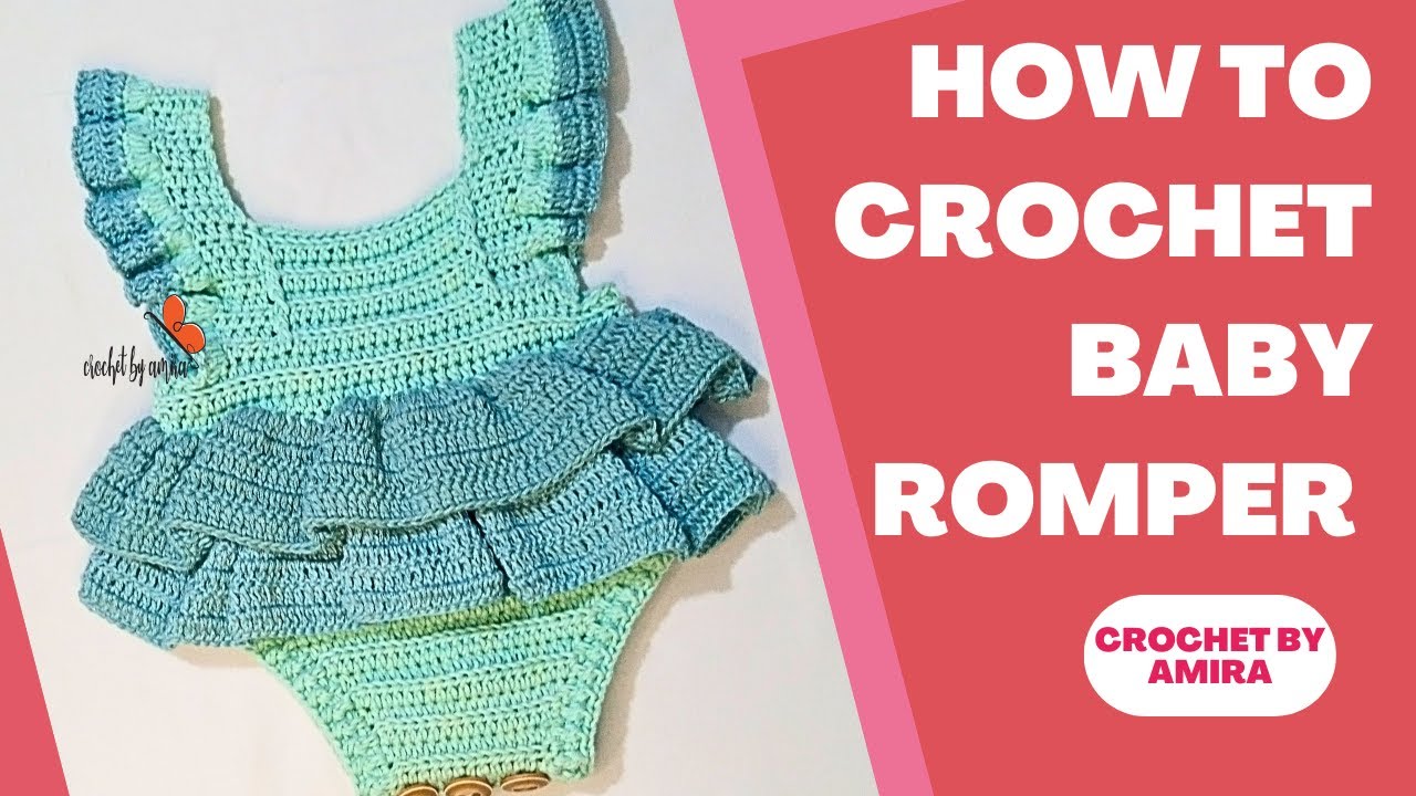 سالوبيت بيبى كروشيه طبقات crochet baby romper