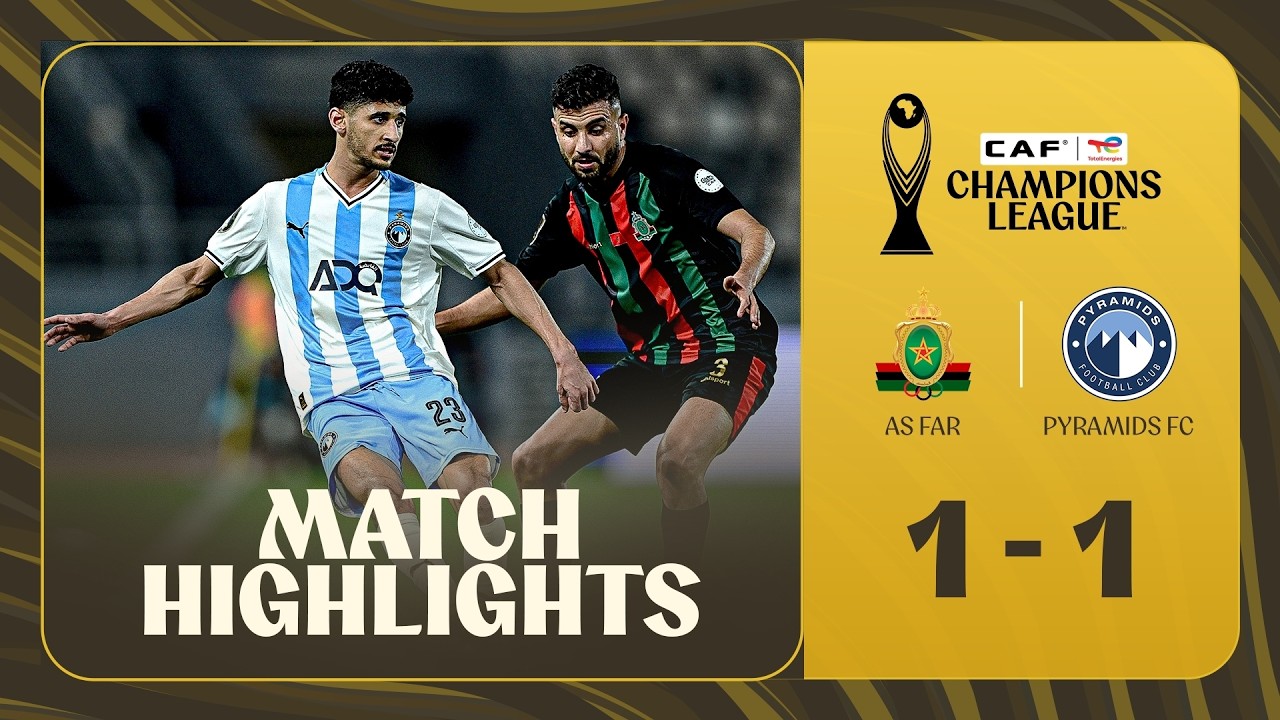 HIGHLIGHTS | AS FAR 🆚 Pyramids FC  |ملخص مباراة الجيش الملكي وبيراميدز في ذهاب ربع النهائي.
