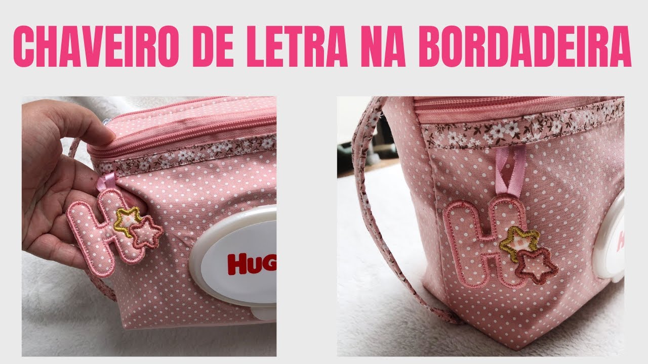 Como Fazer Chaveiro de Letra Personalizado na Bordadeira - Passo a Passo - Atelie da Glau