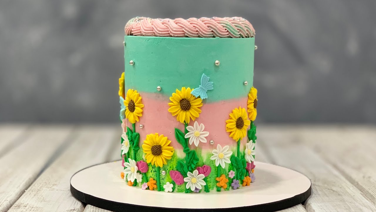Ombré Cake | Sunflower Cake | Flower Cake