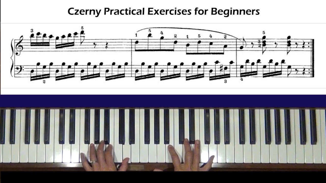 Czerny Practical Exercises for Beginners Op. 599, No. 61 Piano Tutorial