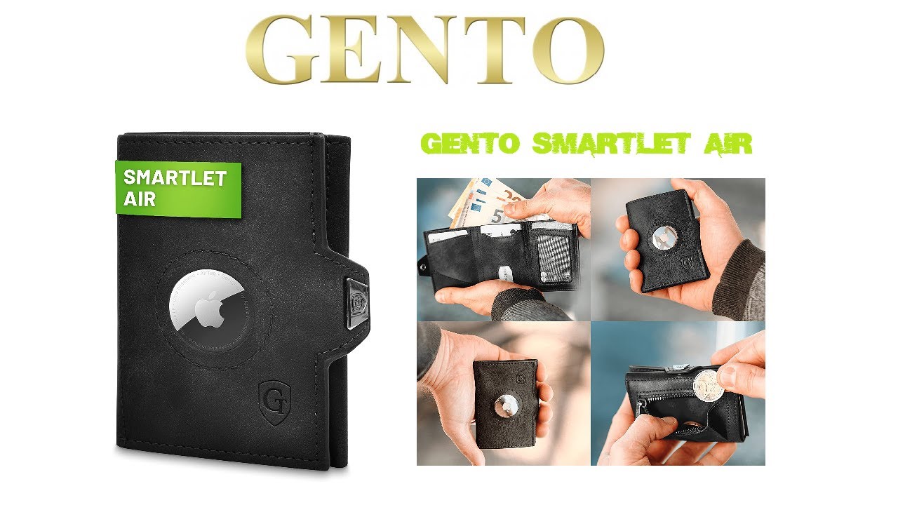 GenTo SMARTLET AIR - Slim Wallet - Geldbörse mit Münzfach - Apple AIRTAG