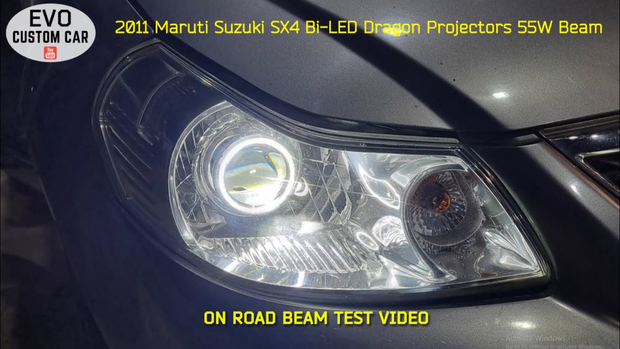 EVO Bangalore: 2011 Maruti Suzuki SX4 Headlamps Bi-LED Projector headlight upgrade beam brightness