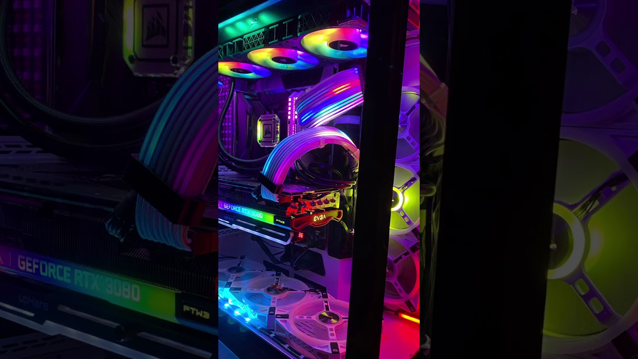 Lian Li O11D XL Infinity Mirror RGB PC Build (mixed visor/rainbow pattern)